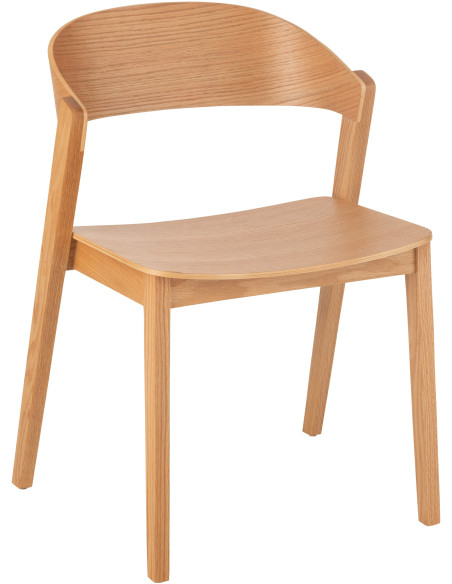 Chaise moderne en Bois de chêne Naturel Laga - 1
