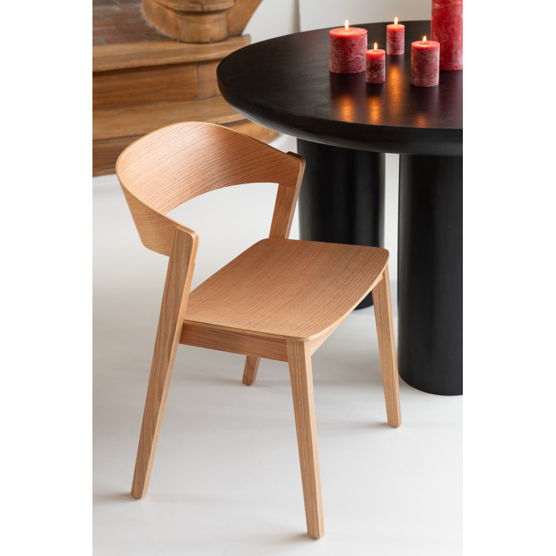 Chaise moderne en Bois de chêne Naturel Laga - 2