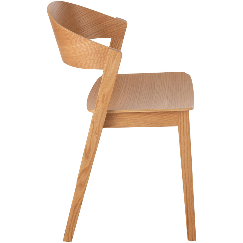 Chaise moderne en Bois de chêne Naturel Laga - 4