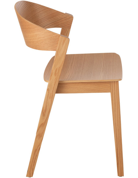 Chaise moderne en Bois de chêne Naturel Laga - 4