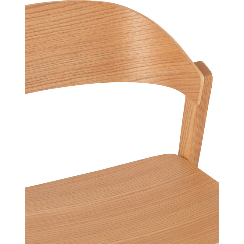 Chaise moderne en Bois de chêne Naturel Laga - 8