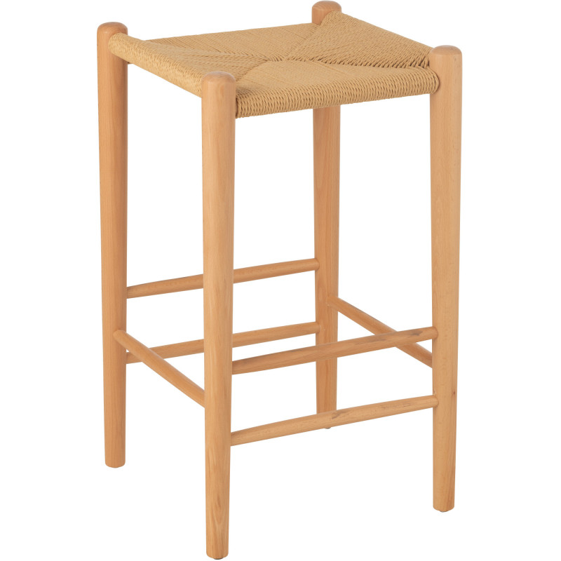 Tabouret de bar moderne en Bois de hêtre Corde Naturel Orient - 1