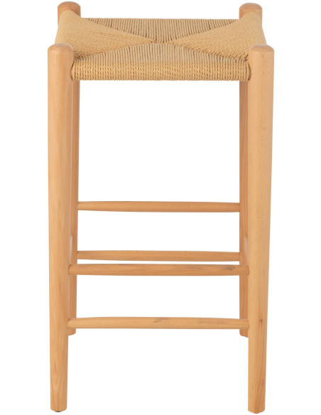 Tabouret de bar moderne en Bois de hêtre Corde Naturel Orient - 2
