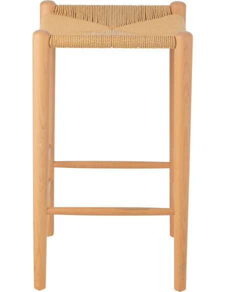 Tabouret de bar moderne en Bois de hêtre Corde Naturel Orient - 3