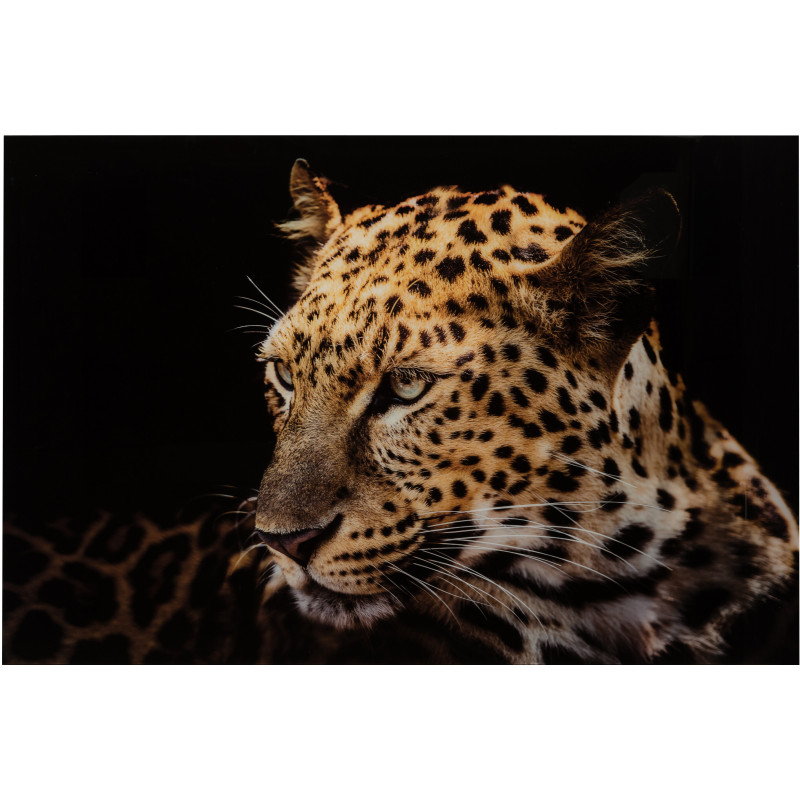 Tableau sur verre XL Rectangulaire Léopard Saga 150x100 - 1