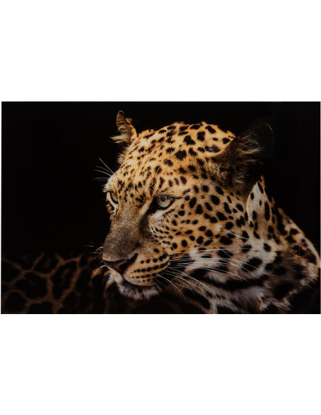 Tableau sur verre XL Rectangulaire Léopard Saga 150x100 - 1