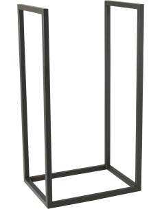 Range buche intérieur design Hauteur 75 cm en Métal Noir Rony - 1