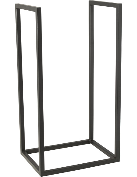 Range buche intérieur design Hauteur 75 cm en Métal Noir Rony - 1