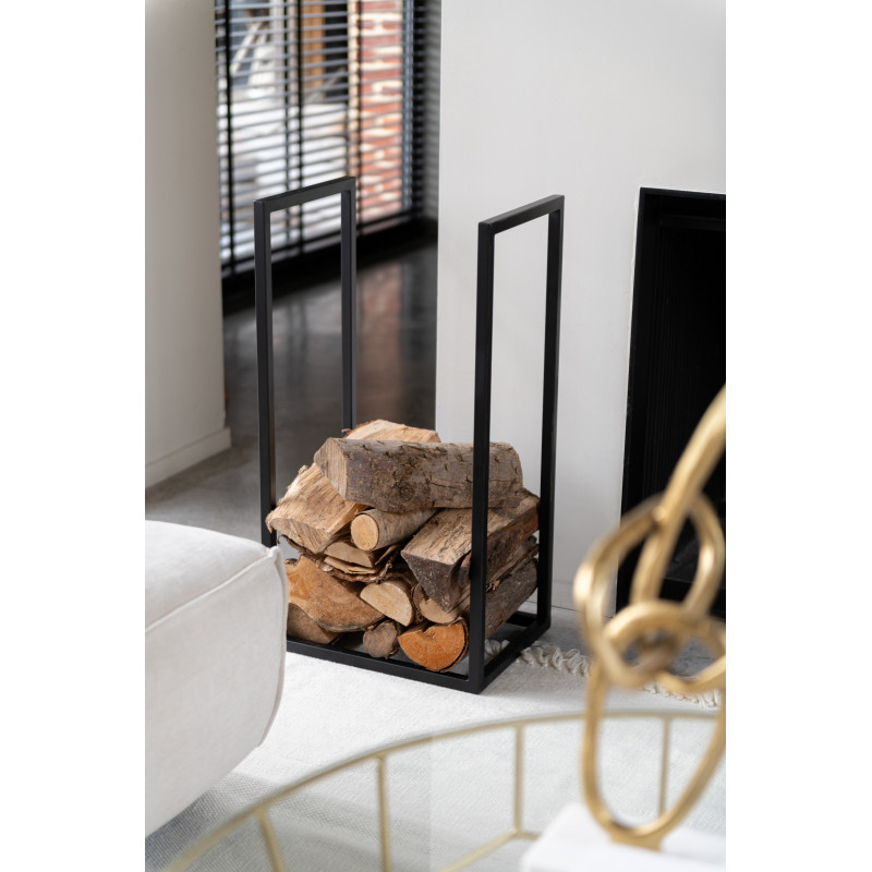 Range buche intérieur design Hauteur 75 cm en Métal Noir Rony - 2