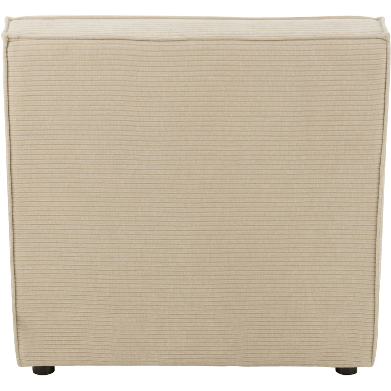 Fauteuil lounge moderne en Tissu Beige clair Bois de peuplier Grid - 4