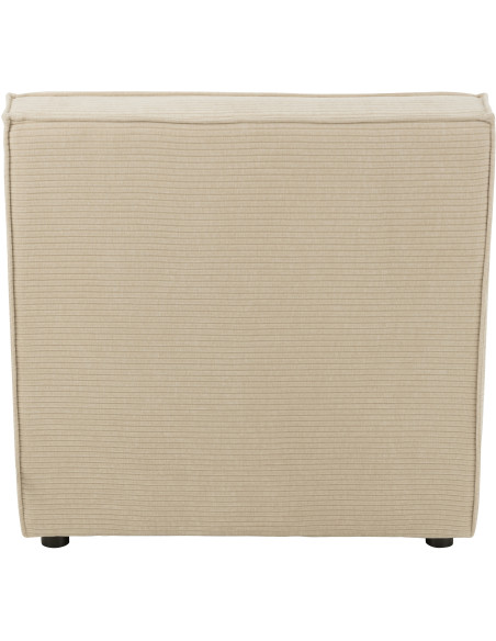 Fauteuil lounge moderne en Tissu Beige clair Bois de peuplier Grid - 4