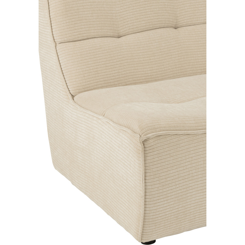 Fauteuil lounge moderne en Tissu Beige clair Bois de peuplier Grid - 5