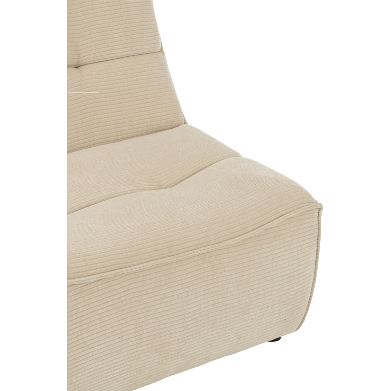 Fauteuil lounge moderne en Tissu Beige clair Bois de peuplier Grid - 6