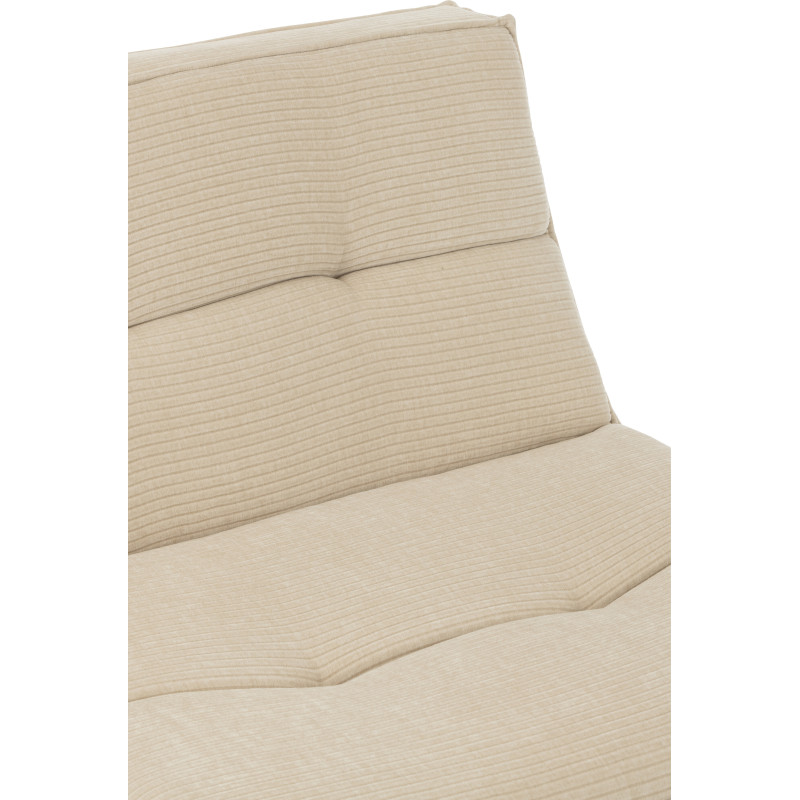 Fauteuil lounge moderne en Tissu Beige clair Bois de peuplier Grid - 7