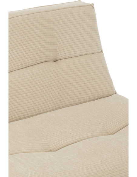 Fauteuil lounge moderne en Tissu Beige clair Bois de peuplier Grid - 7
