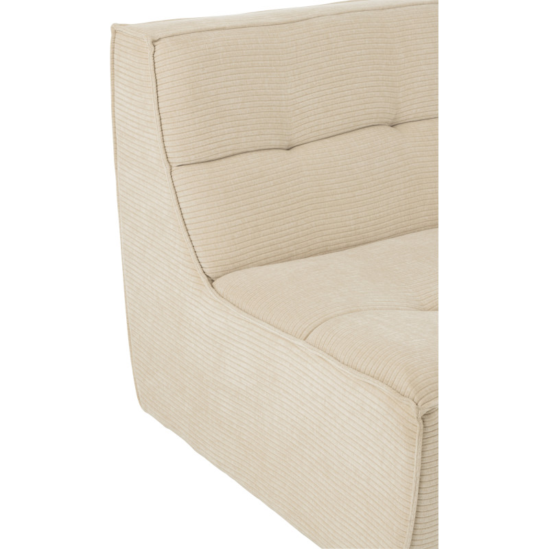 Fauteuil lounge moderne en Tissu Beige clair Bois de peuplier Grid - 8