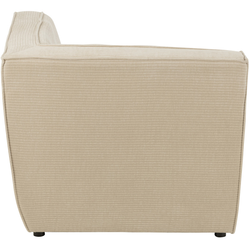 Fauteuil d'angle moderne en Tissu Beige clair Bois de peuplier Grid - 4