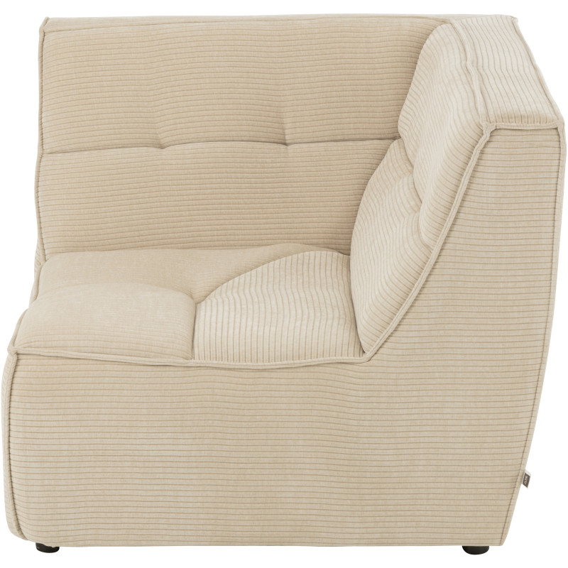 Fauteuil d'angle moderne en Tissu Beige clair Bois de peuplier Grid - 5