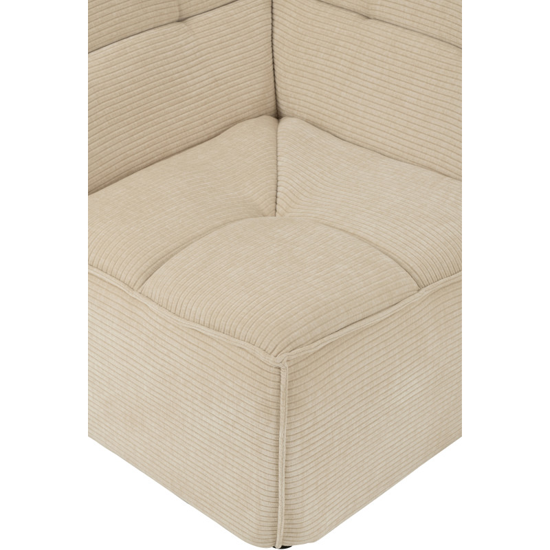 Fauteuil d'angle moderne en Tissu Beige clair Bois de peuplier Grid - 6