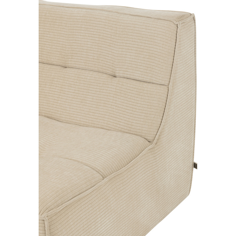 Fauteuil d'angle moderne en Tissu Beige clair Bois de peuplier Grid - 7