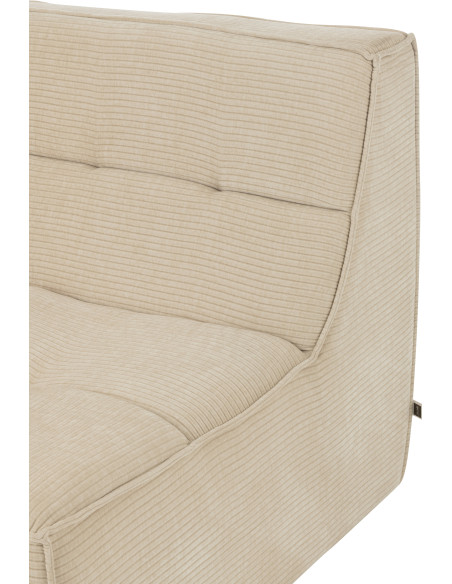 Fauteuil d'angle moderne en Tissu Beige clair Bois de peuplier Grid - 7