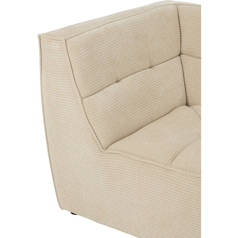 Fauteuil d'angle moderne en Tissu Beige clair Bois de peuplier Grid - 8