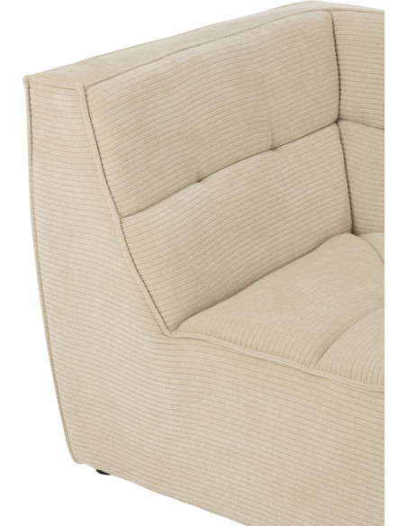 Fauteuil d'angle moderne en Tissu Beige clair Bois de peuplier Grid - 8