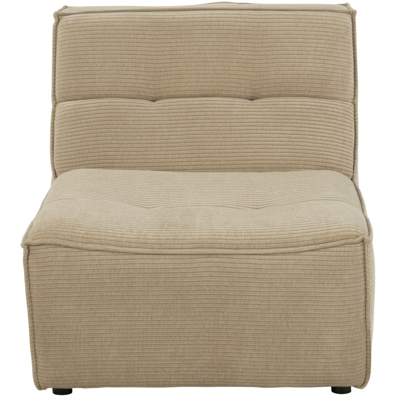 Fauteuil lounge moderne en Tissu Beige foncé Bois de peuplier Grid - 2