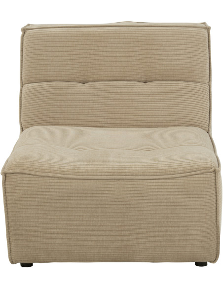 Fauteuil lounge moderne en Tissu Beige foncé Bois de peuplier Grid - 2