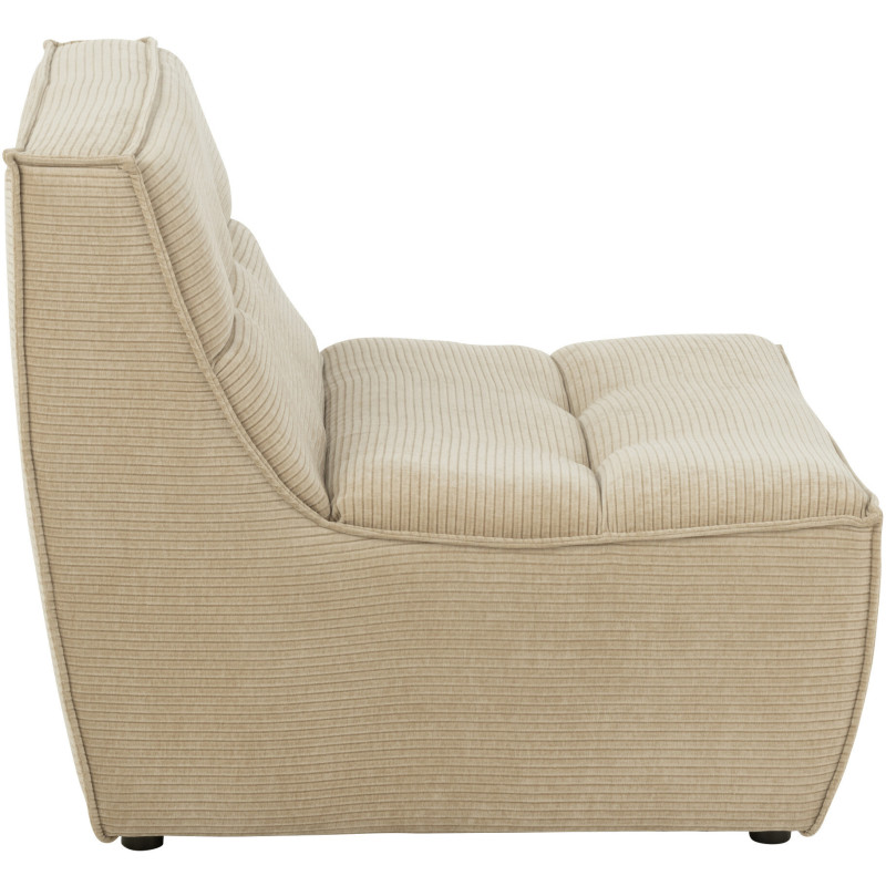 Fauteuil lounge moderne en Tissu Beige foncé Bois de peuplier Grid - 3