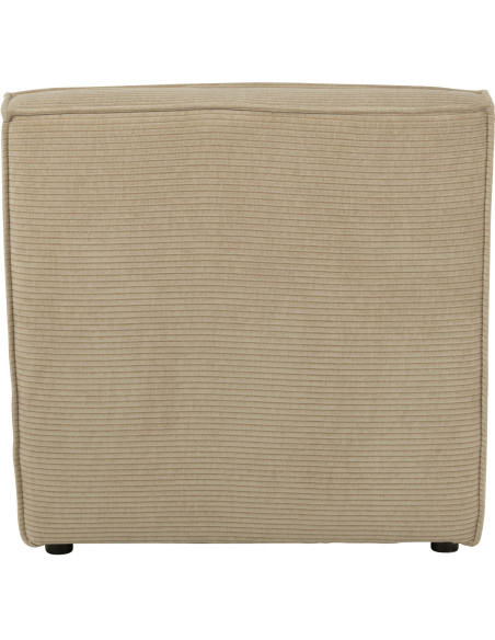 Fauteuil lounge moderne en Tissu Beige foncé Bois de peuplier Grid - 4