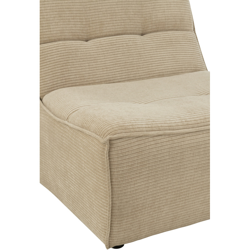 Fauteuil lounge moderne en Tissu Beige foncé Bois de peuplier Grid - 5