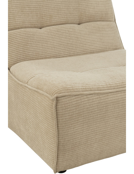Fauteuil lounge moderne en Tissu Beige foncé Bois de peuplier Grid - 5