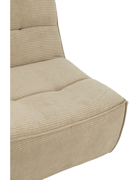Fauteuil lounge moderne en Tissu Beige foncé Bois de peuplier Grid - 6