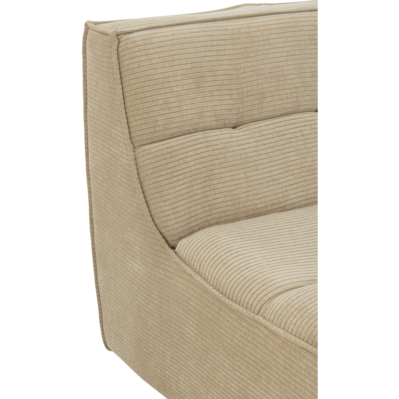 Fauteuil lounge moderne en Tissu Beige foncé Bois de peuplier Grid - 8