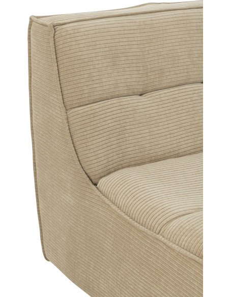 Fauteuil lounge moderne en Tissu Beige foncé Bois de peuplier Grid - 8