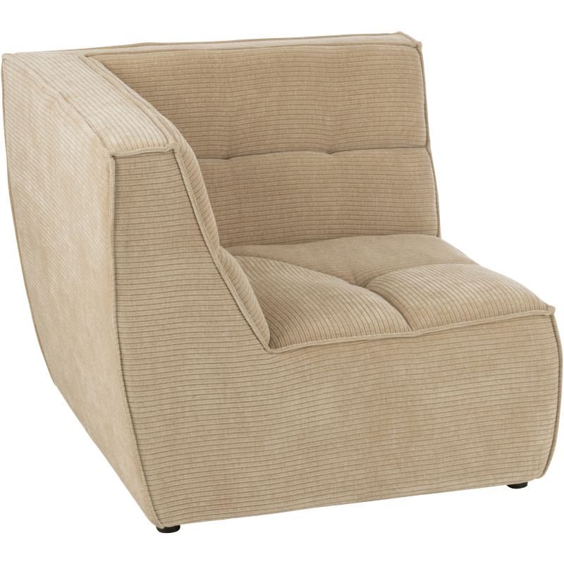 Fauteuil d'angle moderne en Tissu Beige foncé Bois de peuplier Grid - 2