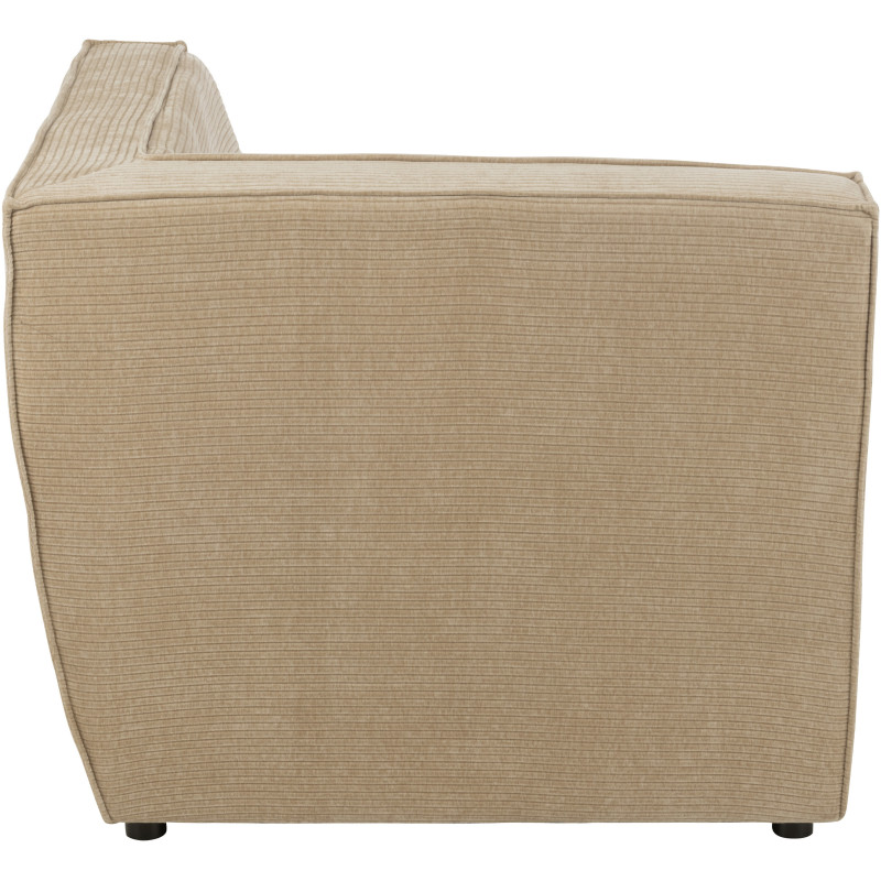 Fauteuil d'angle moderne en Tissu Beige foncé Bois de peuplier Grid - 4