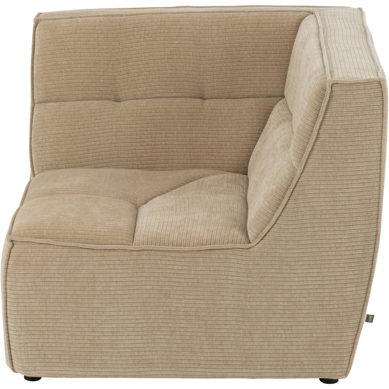Fauteuil d'angle moderne en Tissu Beige foncé Bois de peuplier Grid - 5
