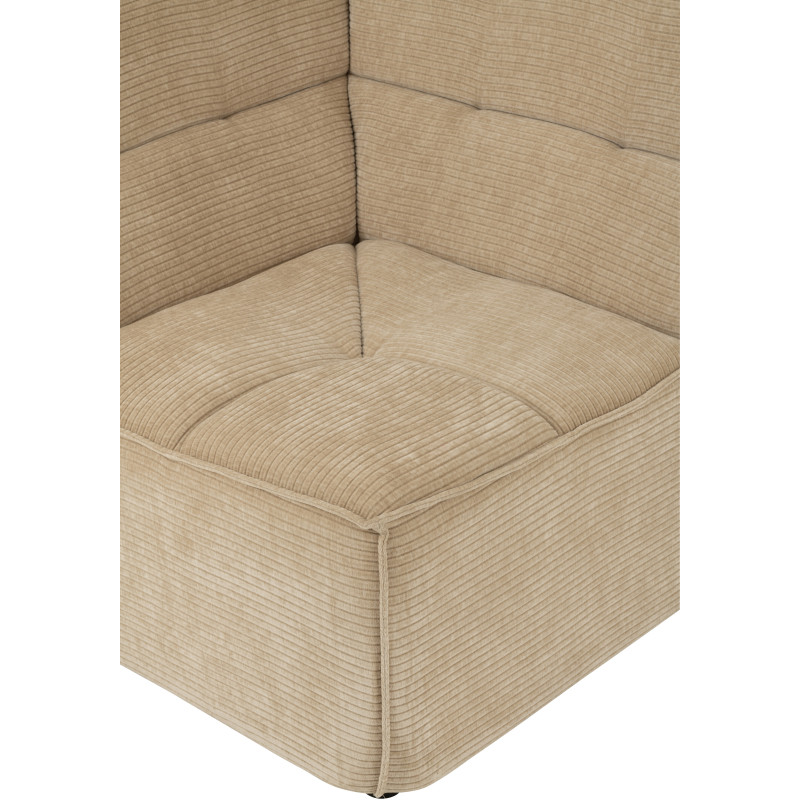 Fauteuil d'angle moderne en Tissu Beige foncé Bois de peuplier Grid - 6