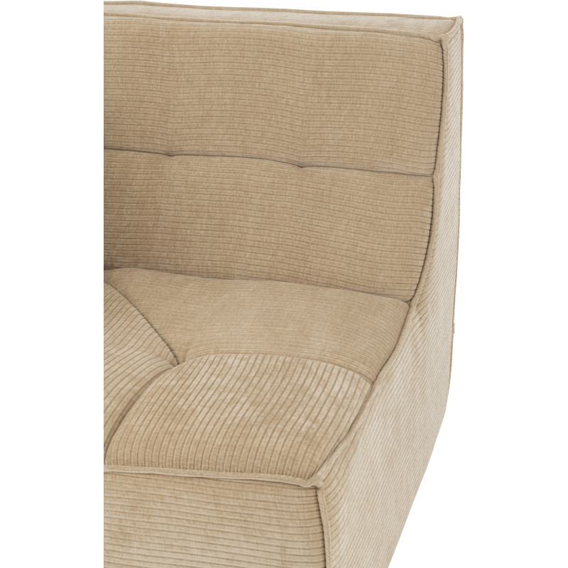 Fauteuil d'angle moderne en Tissu Beige foncé Bois de peuplier Grid - 7