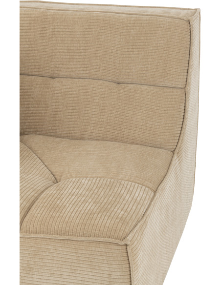 Fauteuil d'angle moderne en Tissu Beige foncé Bois de peuplier Grid - 7