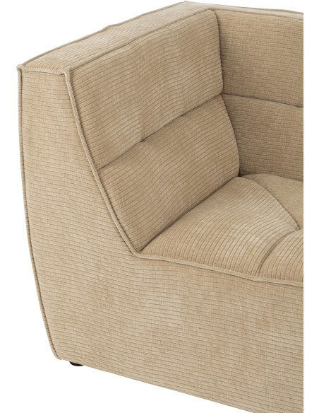 Fauteuil d'angle moderne en Tissu Beige foncé Bois de peuplier Grid - 8