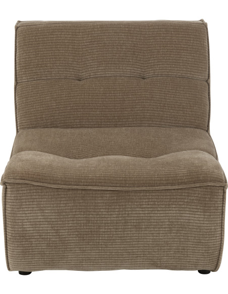 Fauteuil lounge moderne en Tissu Taupe foncé Bois de peuplier Grid - 3