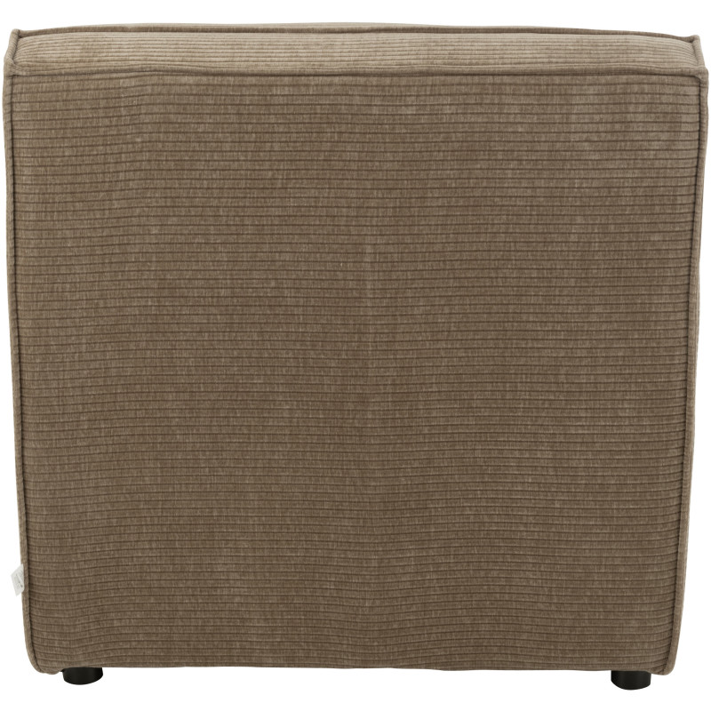 Fauteuil lounge moderne en Tissu Taupe foncé Bois de peuplier Grid - 5
