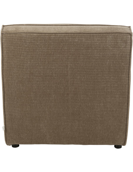 Fauteuil lounge moderne en Tissu Taupe foncé Bois de peuplier Grid - 5