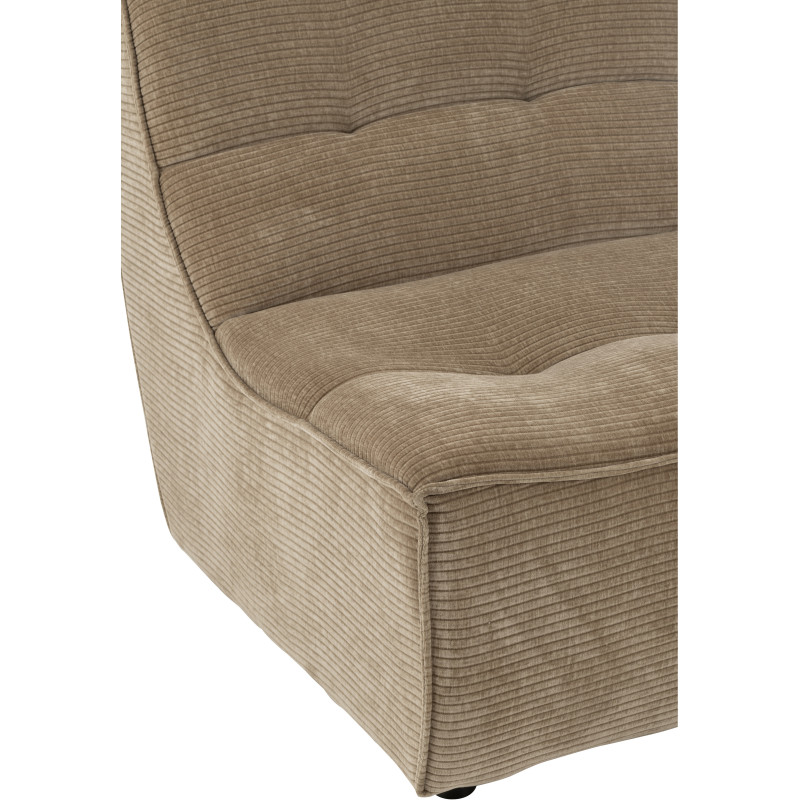 Fauteuil lounge moderne en Tissu Taupe foncé Bois de peuplier Grid - 6