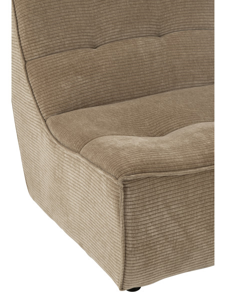 Fauteuil lounge moderne en Tissu Taupe foncé Bois de peuplier Grid - 6