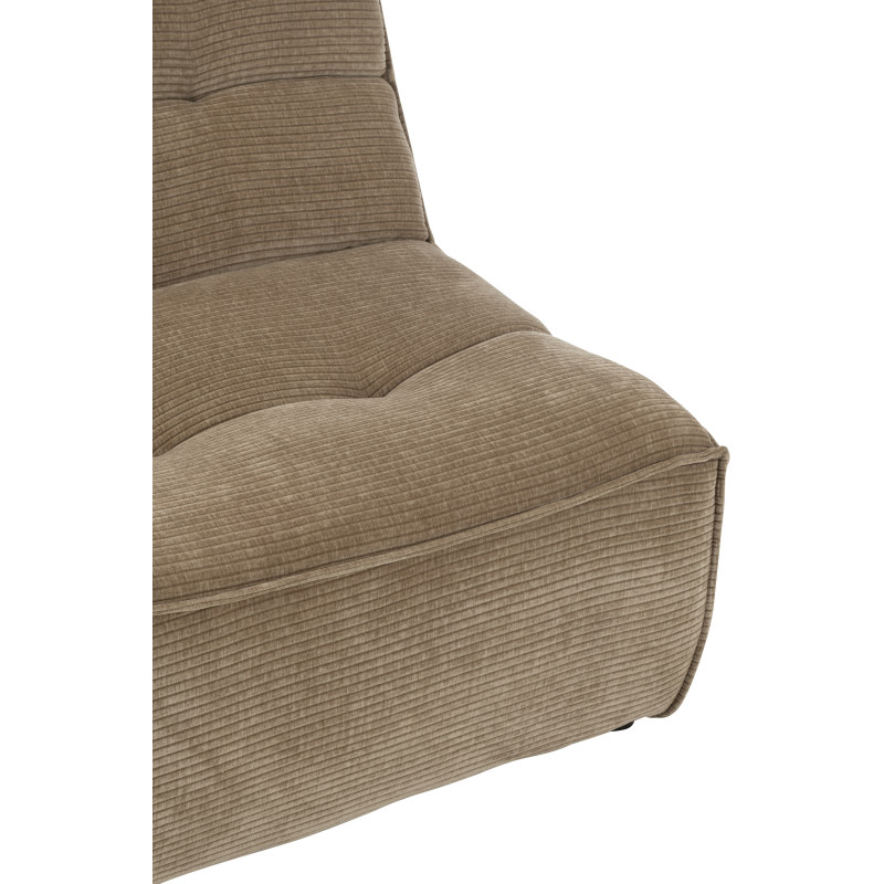 Fauteuil lounge moderne en Tissu Taupe foncé Bois de peuplier Grid - 7