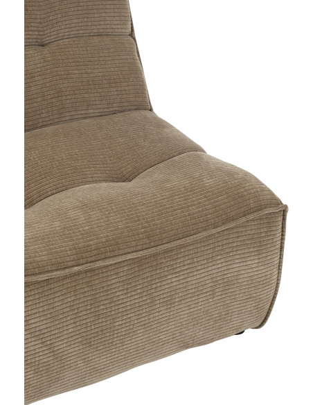 Fauteuil lounge moderne en Tissu Taupe foncé Bois de peuplier Grid - 7